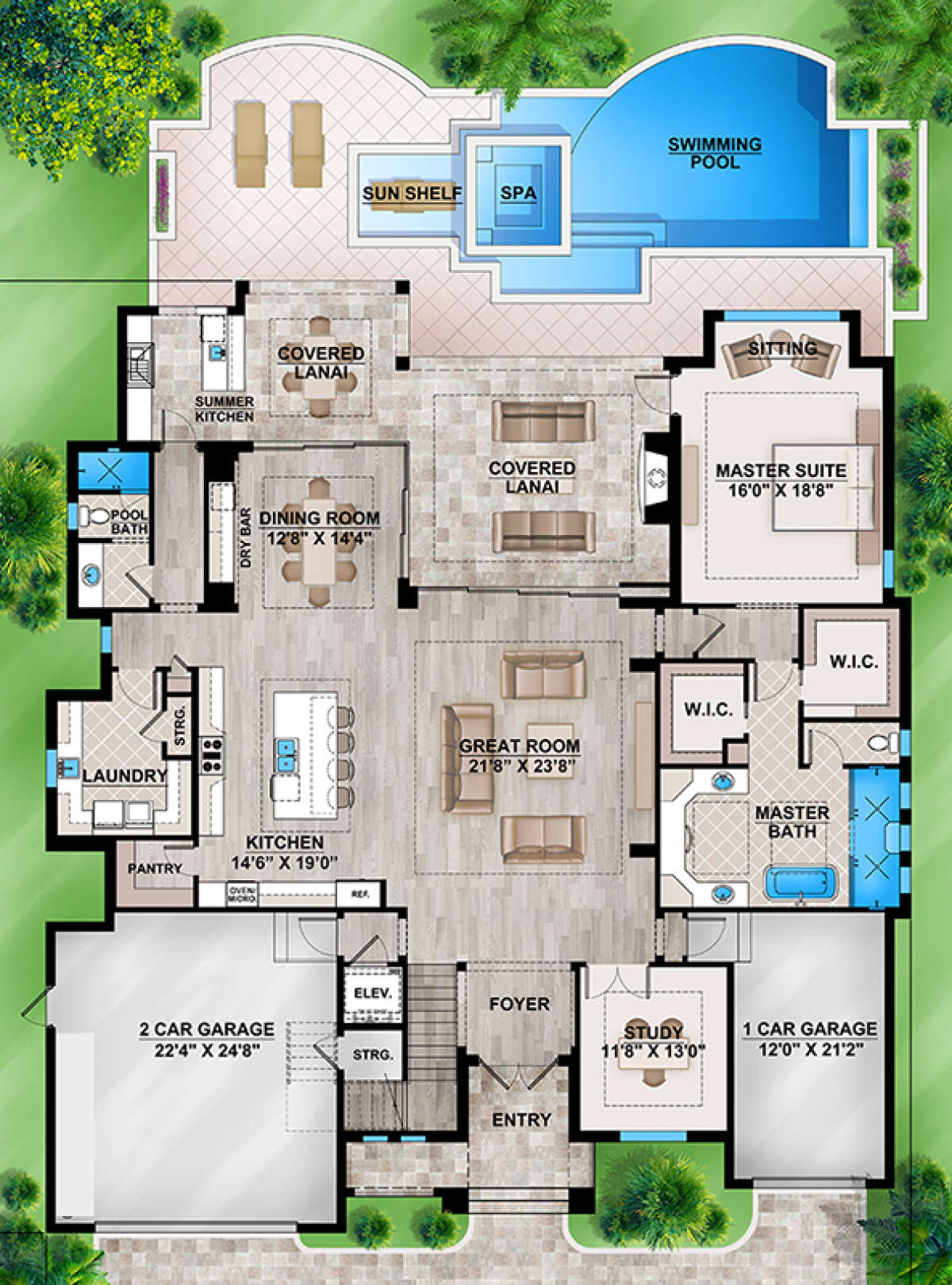 Main Floor Plan for House Plan #207-00024