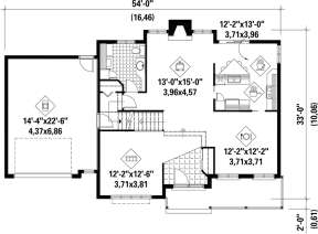 Main Floor Plan for House Plan #6146-00202