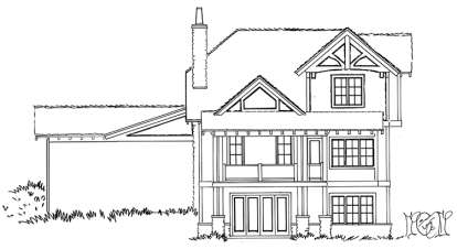Mountain Rustic House Plan #1907-00027 Elevation Photo