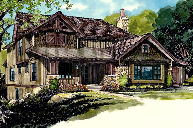 Rustic Ridge Build Plan Mountain Rustic Plan - 2,687 Square Feet, 5 Bedrooms, 3.5 Bathrooms ...