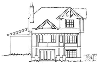 Mountain Rustic House Plan #1907-00028 Elevation Photo