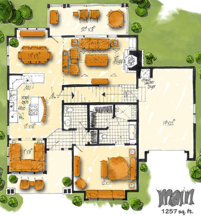 Floorplan 1 for House Plan #1907-00028
