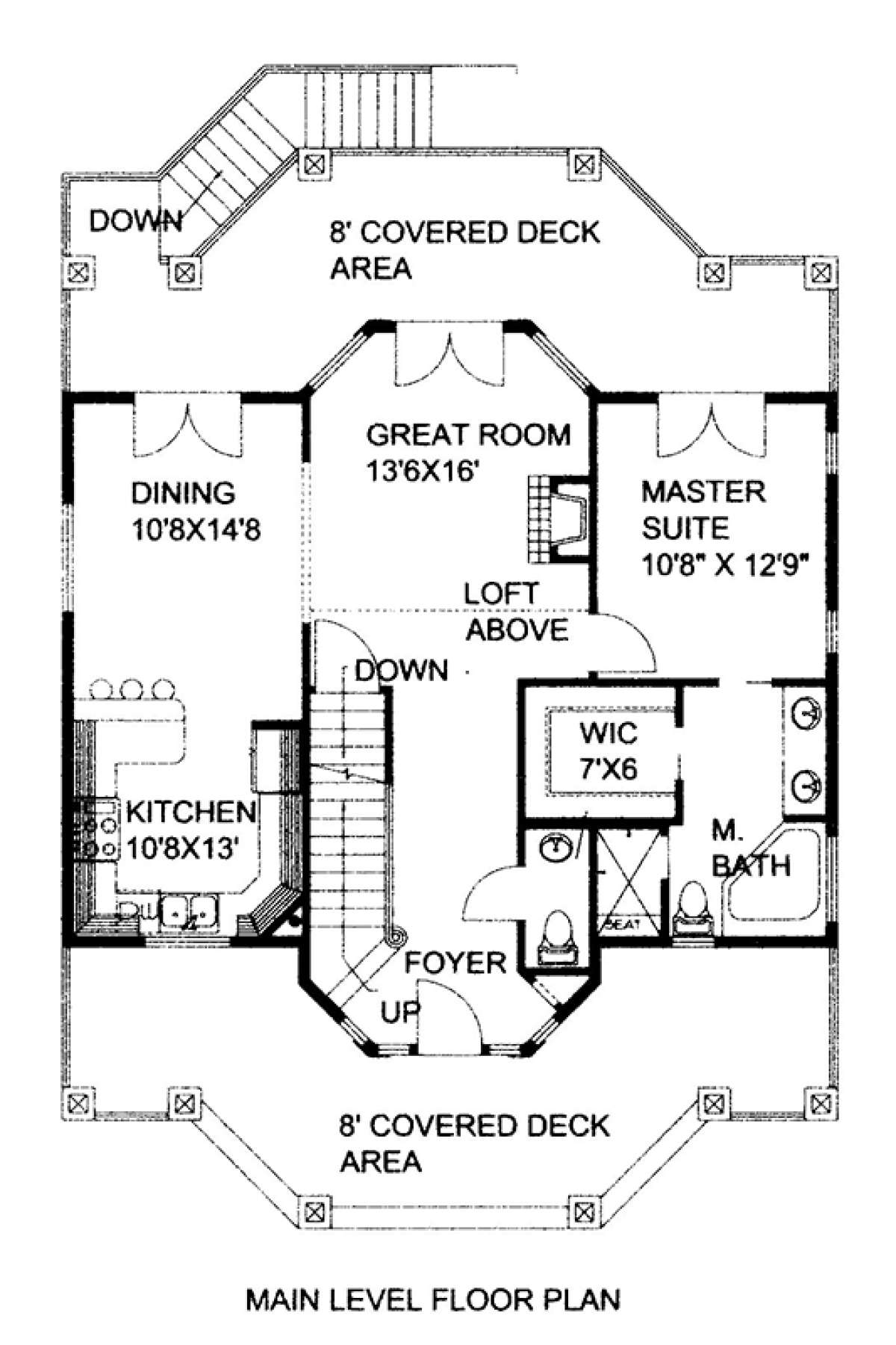 Main Floor Plan for House Plan #039-00626