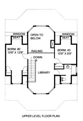 Upper Floor Plan for House Plan #039-00626