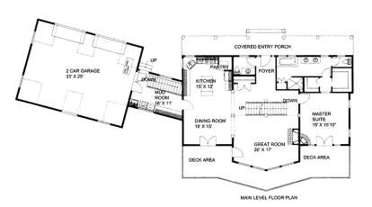 Main Floor Plan for House Plan #039-00627