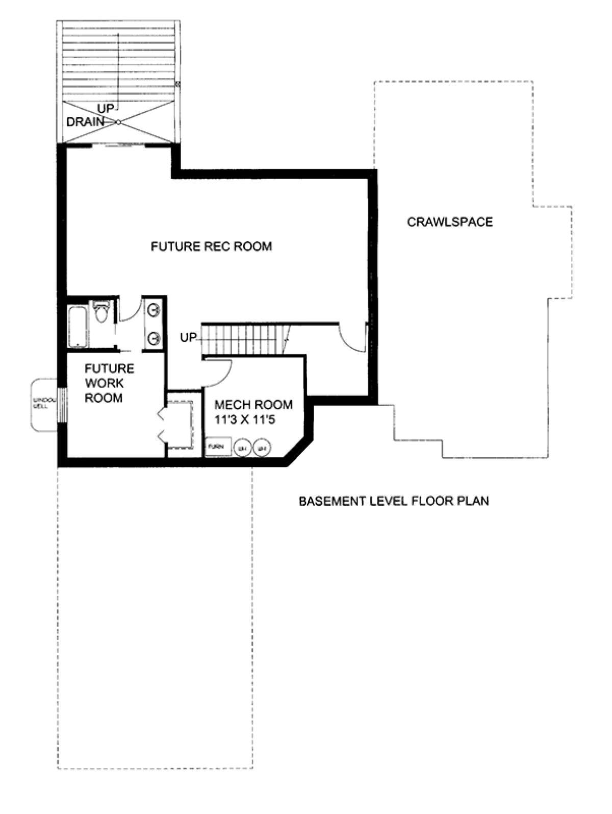Basement Floor Plan  for House Plan #039-00631