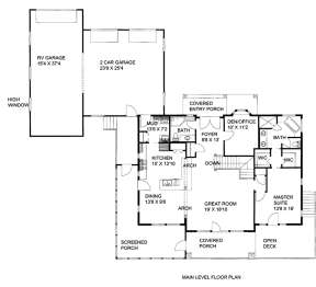 Main Floor Plan for House Plan #039-00632