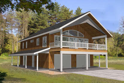 Mountain House Plan #039-00633 Elevation Photo