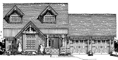 Mountain House Plan #1907-00029 Elevation Photo