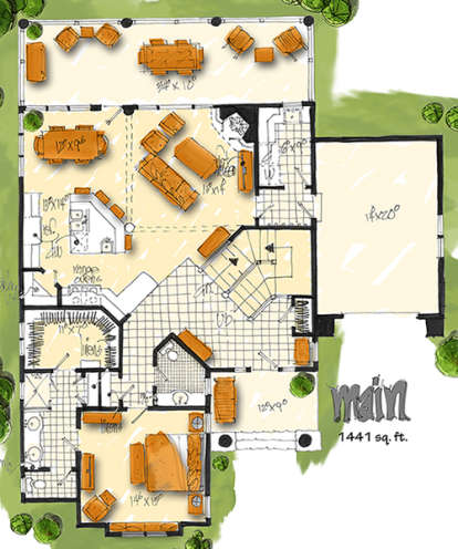 Floorplan 1 for House Plan #1907-00030