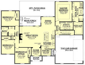 Main Floor for House Plan #041-00141