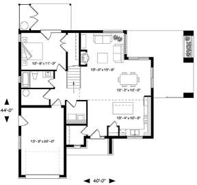Floorplan 1 for House Plan #034-01068