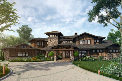 Luxury House Plan #1907-00032 Elevation Photo