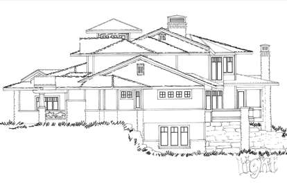 Luxury House Plan #1907-00032 Elevation Photo