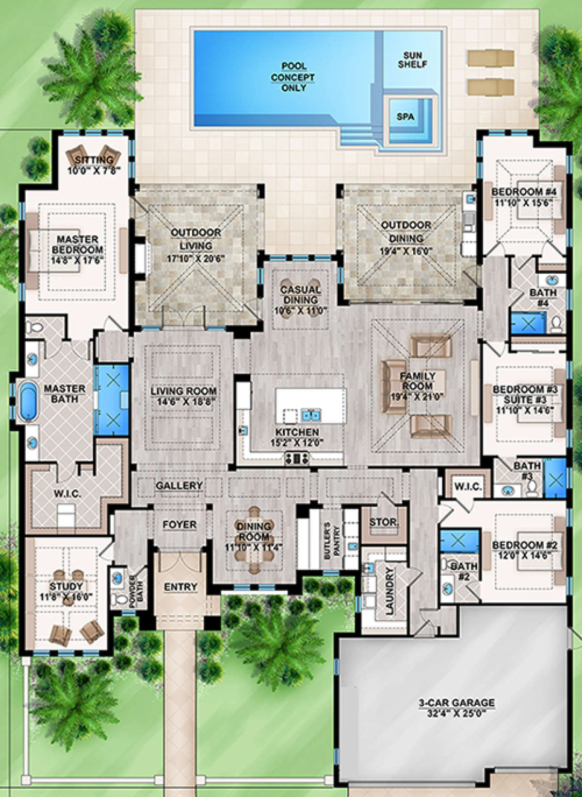 Floorplan 1 for House Plan #207-00025