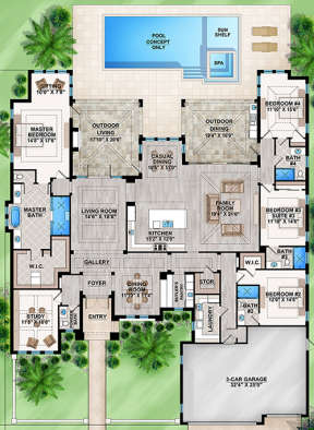 Floorplan 1 for House Plan #207-00025