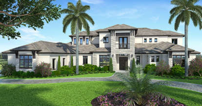 Luxury House Plan #207-00026 Elevation Photo