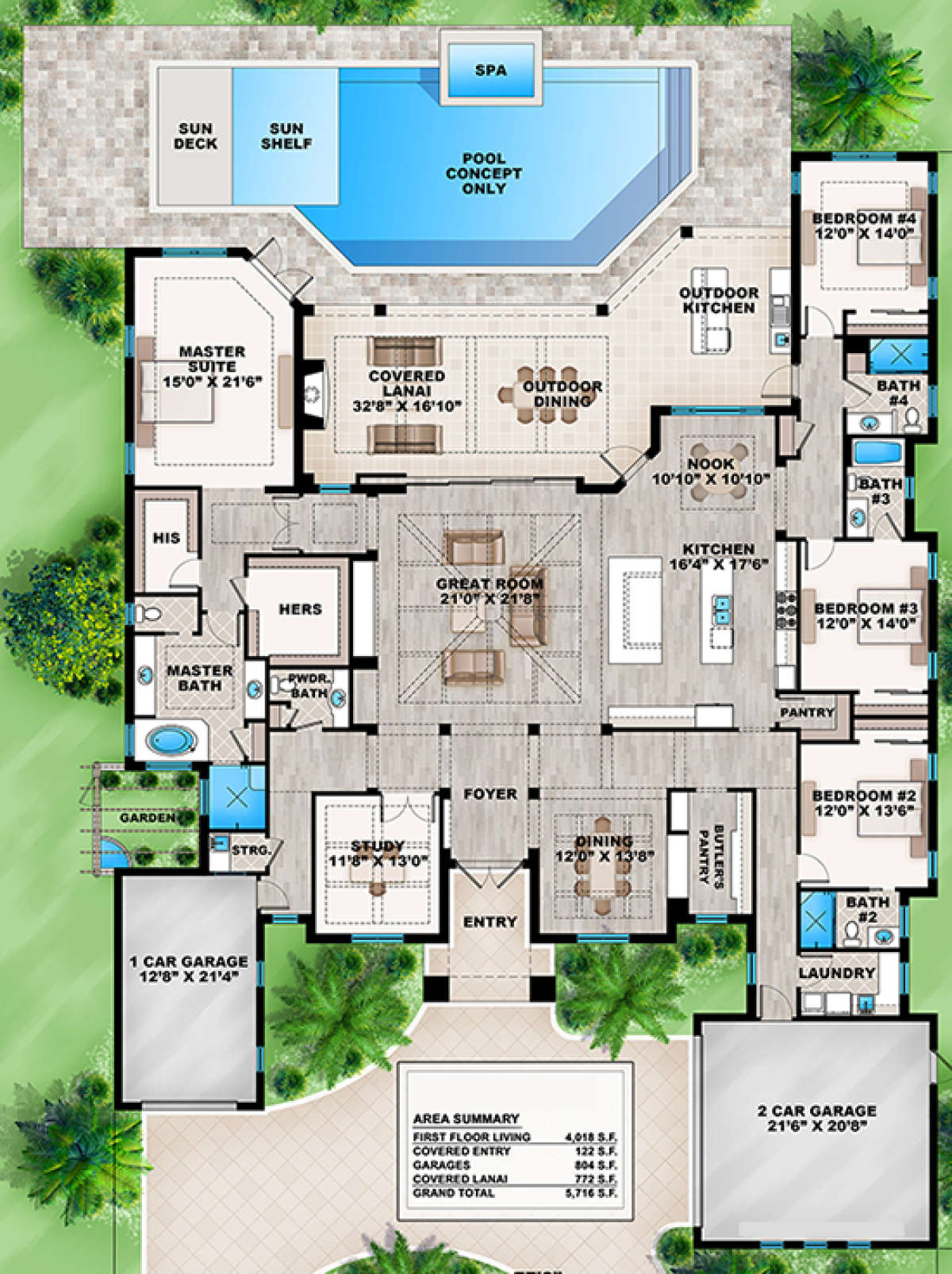 Floorplan 1 for House Plan #207-00033