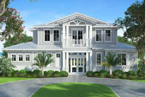 Coastal House Plan #207-00038 Elevation Photo