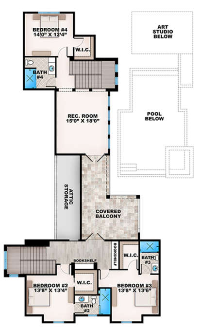 Upper for House Plan #207-00039