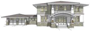 Prairie House Plan #028-00022 Elevation Photo