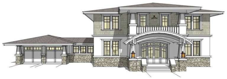 Prairie House Plan #028-00022 Elevation Photo
