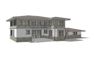 Prairie House Plan #028-00022 Elevation Photo