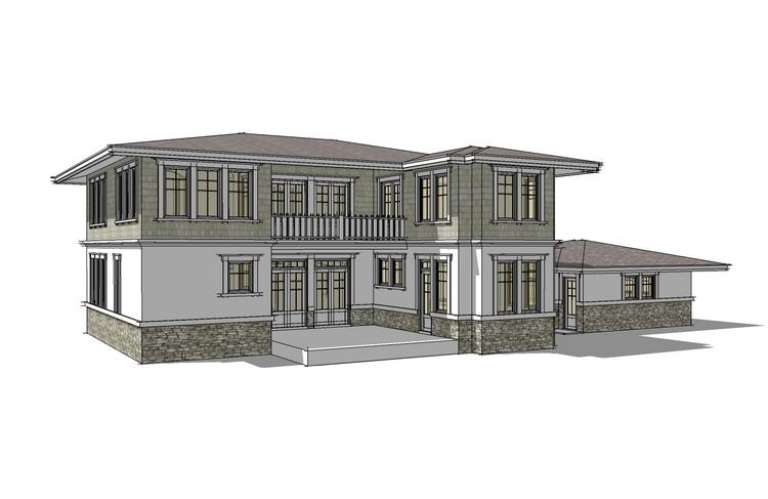 Prairie House Plan #028-00022 Elevation Photo