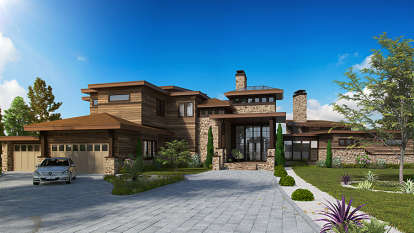 Contemporary House Plan #1907-00033 Elevation Photo