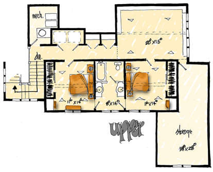 House Plan House Plan #17704 Drawing 2