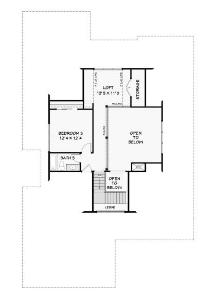 Second Floor for House Plan #3125-00009