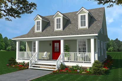 2 Bed, 1 Bath, 1016 Square Foot House Plan - #348-00257