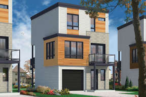 Modern House Plan #034-01069 Elevation Photo