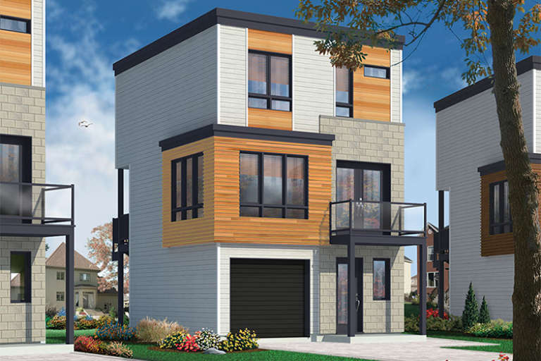 Modern House Plan #034-01069 Elevation Photo