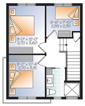 Upper for House Plan #034-01069