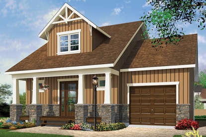 Craftsman House Plan #034-01070 Elevation Photo