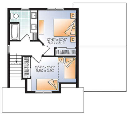 Upper for House Plan #034-01070