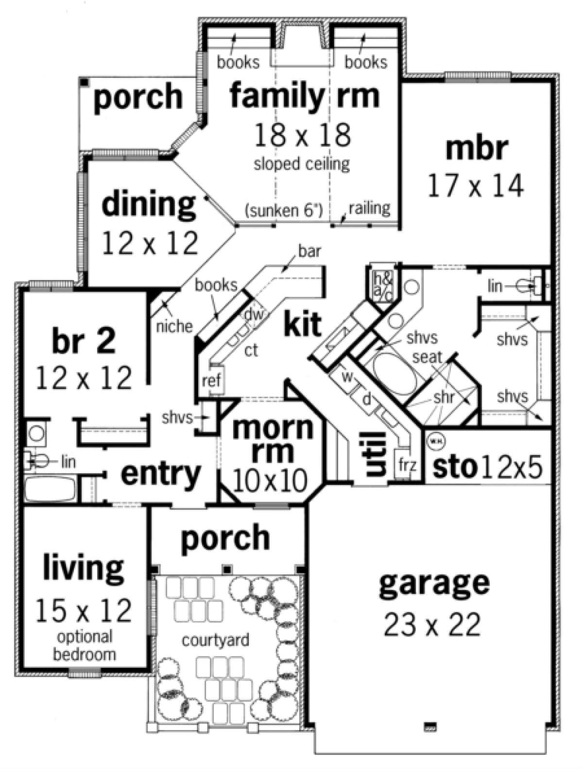 Floorplan 1 for House Plan #048-00099