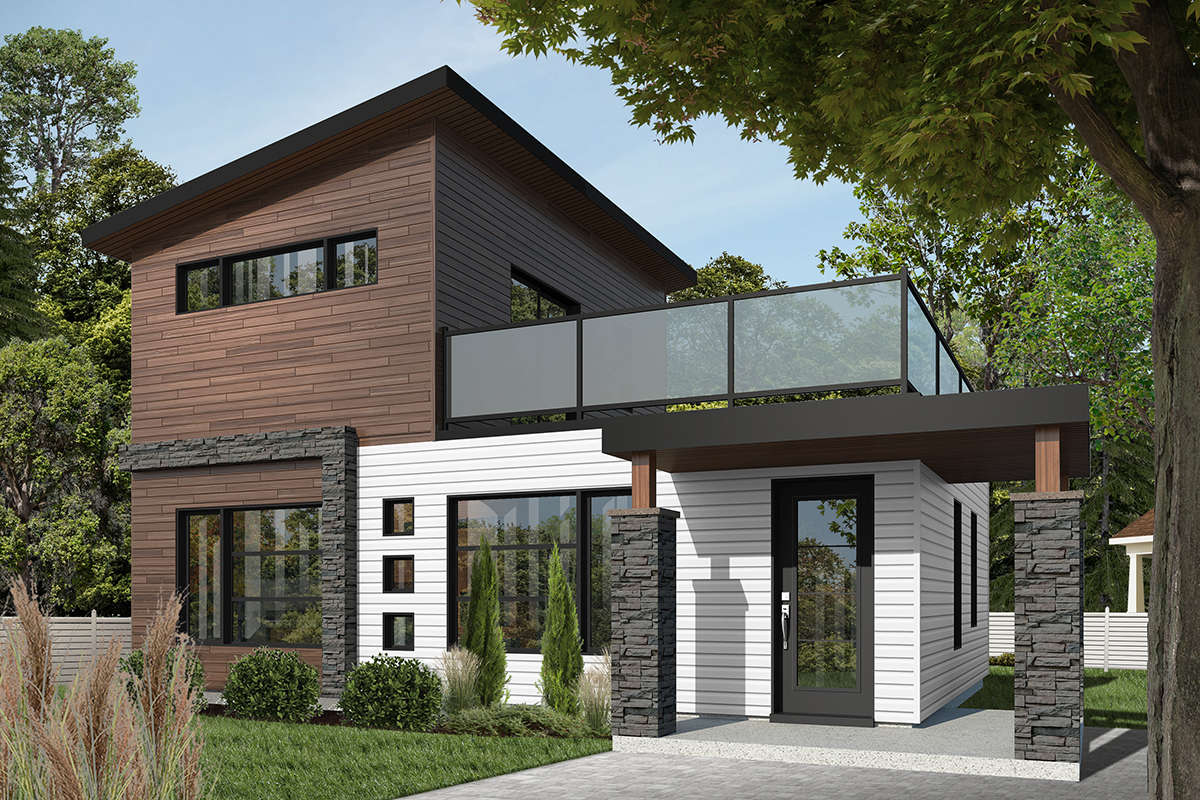Modern Plan: 924 Square Feet, 2 Bedrooms, 2 Bathrooms - 034-01071