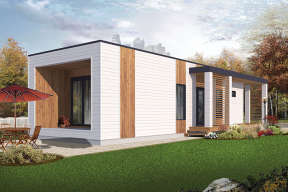 Narrow Lot House Plan #034-01072 Elevation Photo