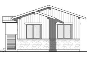 Narrow Lot House Plan #034-01073 Elevation Photo