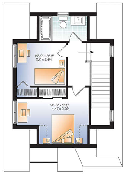 Upper for House Plan #034-01074