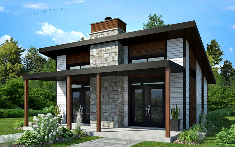 House Plan House Plan #17714 Angled Front Elevation