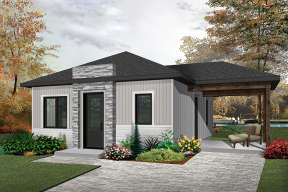 Contemporary House Plan #034-01076 Elevation Photo