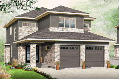 Contemporary House Plan #034-01078 Elevation Photo