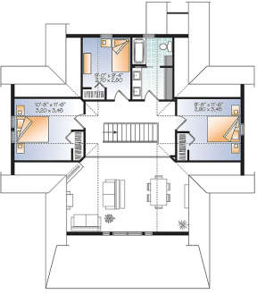 Upper for House Plan #034-01079