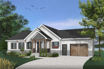 Traditional House Plan #034-01082 Elevation Photo