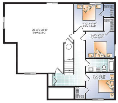 Basement for House Plan #034-01083