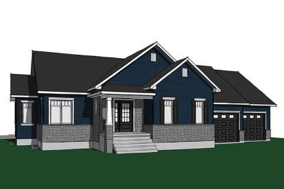 Traditional House Plan #034-01084 Elevation Photo