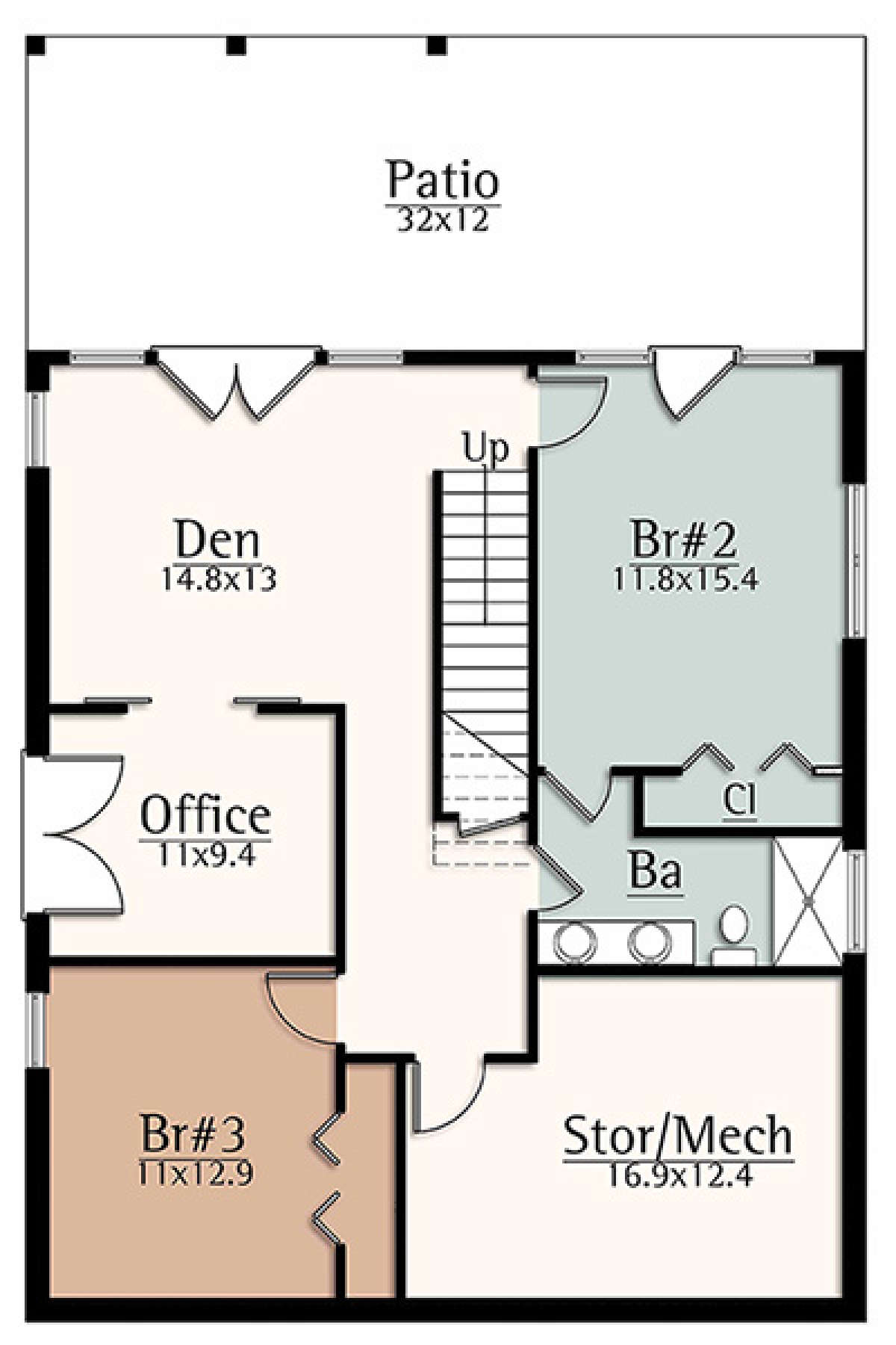 Basement for House Plan #8504-00105